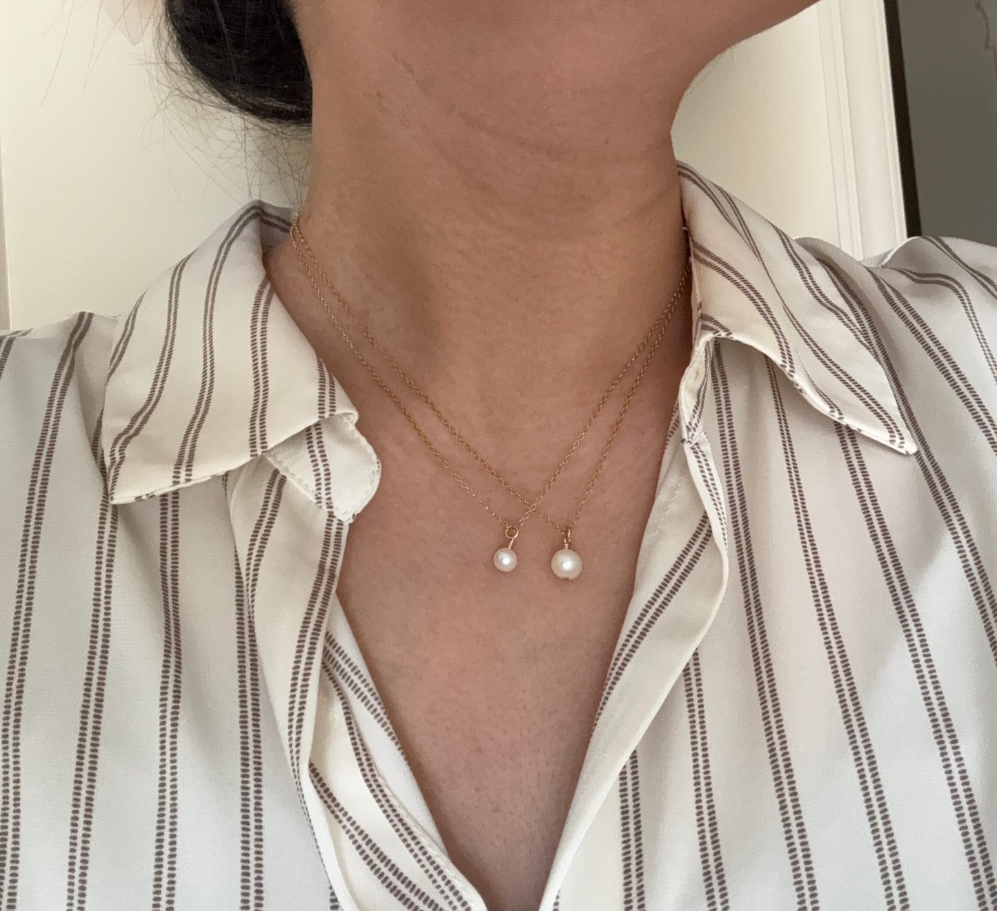 Eliza Pearl Pendant Necklace