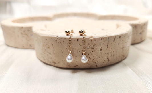 Mika Pearl Dangle Earrings