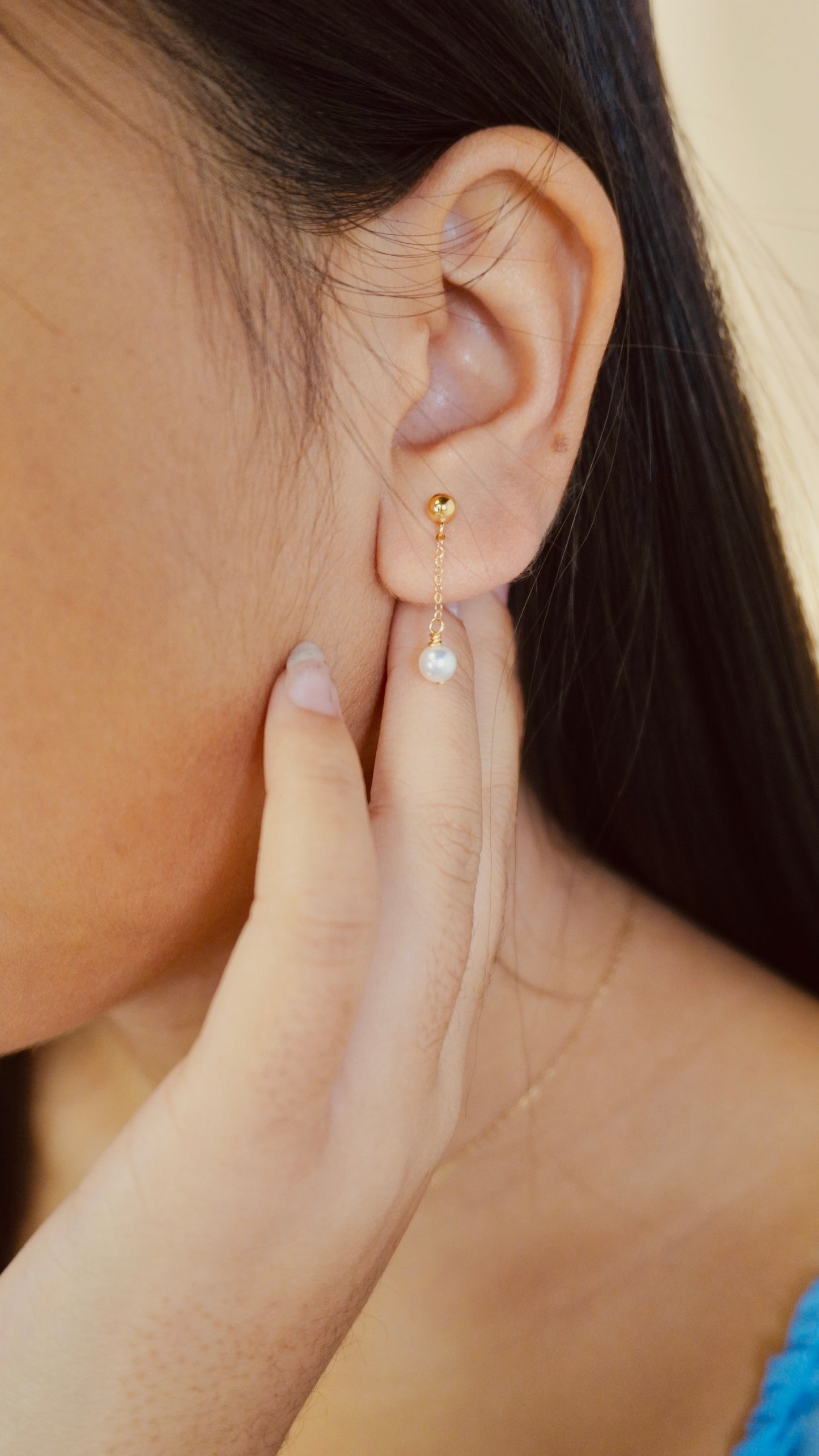 Eliza Pearl Dangle Earrings